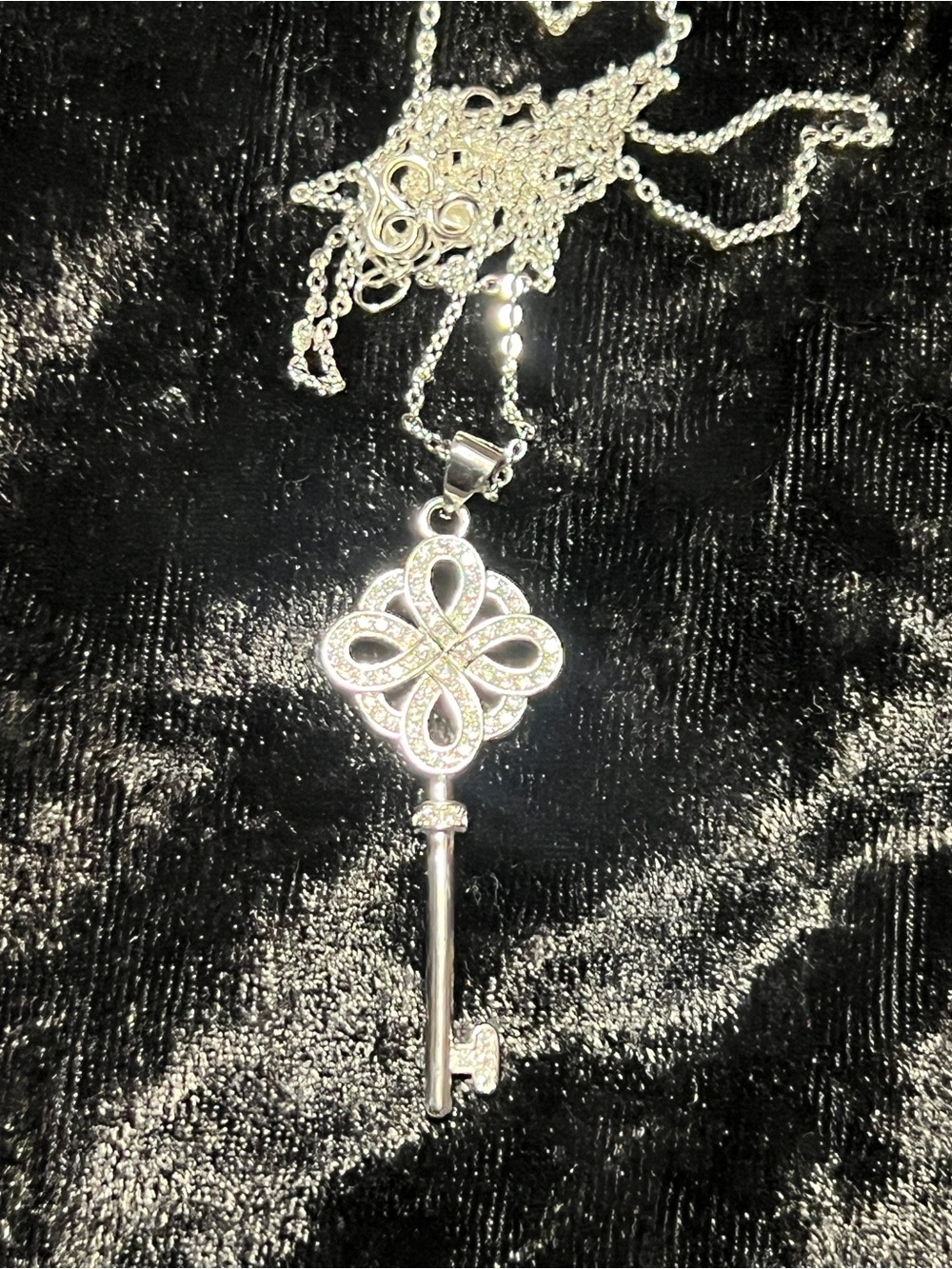 Sterling-Look Box Chain Necklace in Shiny Silver
